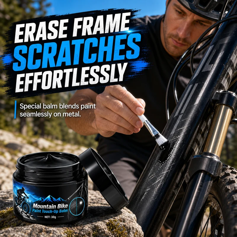 🚲 NUR HEUTE 50 % RABATT!! 🎨 Fahrradrahmen-Lackausbesserungspaste mit Pinsel zur Reparatur von Kratzern und Abnutzungsspuren an Mountainbikes⠋