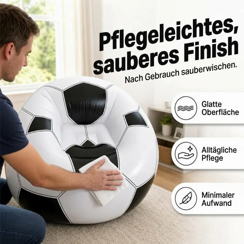 📢📢40% RABATT !!⏰Aufblasbares Sofa in Fußballform aus PVC