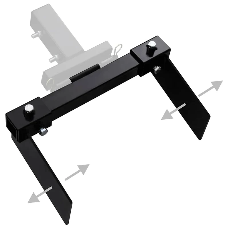 Schneepflugadapter Rasentraktor Schwarz Stahl 401x220x120mm