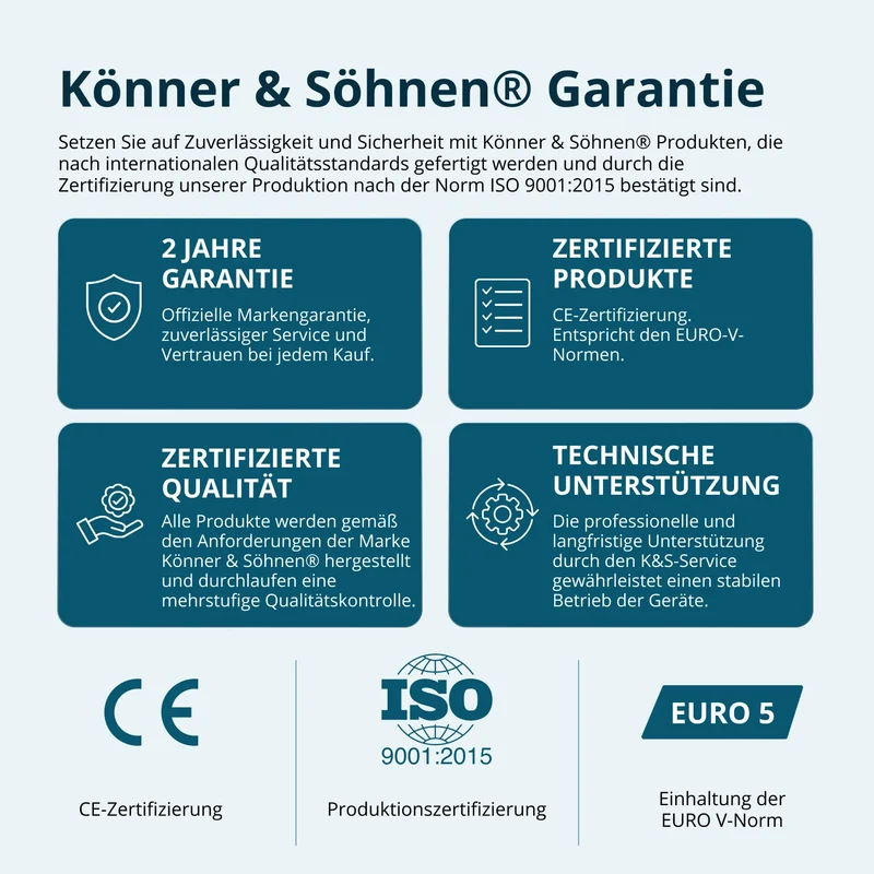 "Könner & Söhnen" Inverter-Generator KS 6000iE S - 5kW Nennleistung - Benzinmotor - 230V