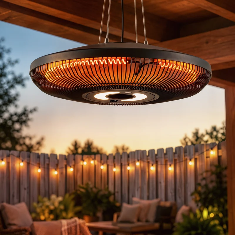 Infrarot Heizstrahler Decke 2000W Carbonfaser LED Licht Fernbedienung