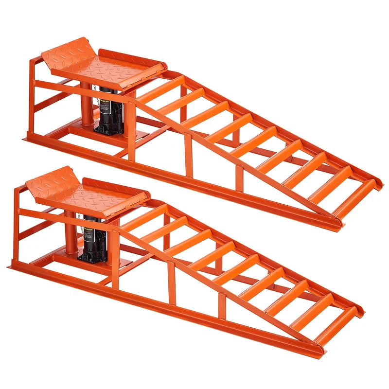 2x Hydraulische Autorampen Servicerampen Autoreparatur 27-36cm Stahl