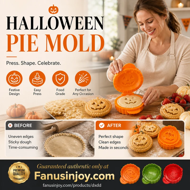 🎃 Halloween-Sonderangebot! 🔥 Diese Teigform darf nicht fehlen! 🍰 Handliche Halloween-Teigform für Pasteten