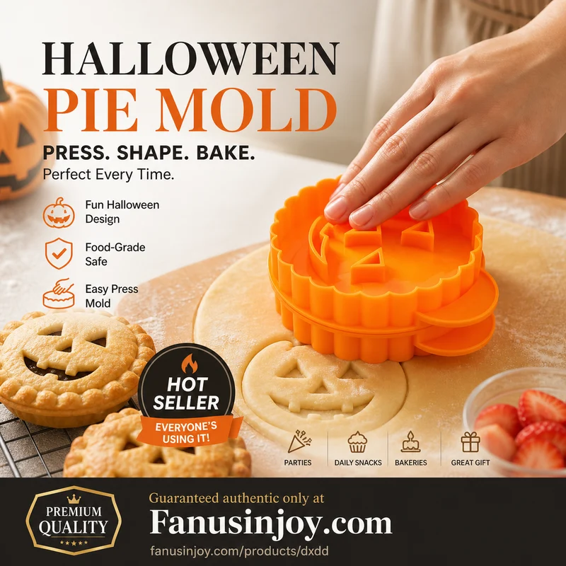 🎃 Halloween-Sonderangebot! 🔥 Diese Teigform darf nicht fehlen! 🍰 Handliche Halloween-Teigform für Pasteten