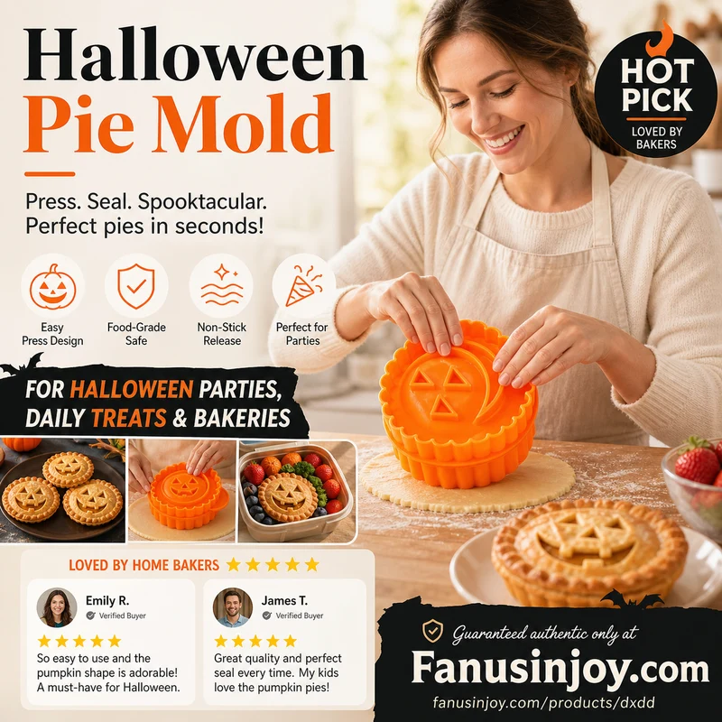 🎃 Halloween-Sonderangebot! 🔥 Diese Teigform darf nicht fehlen! 🍰 Handliche Halloween-Teigform für Pasteten