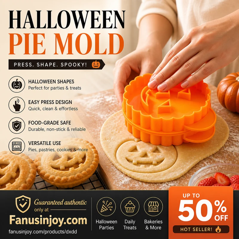 🎃 Halloween-Sonderangebot! 🔥 Diese Teigform darf nicht fehlen! 🍰 Handliche Halloween-Teigform für Pasteten