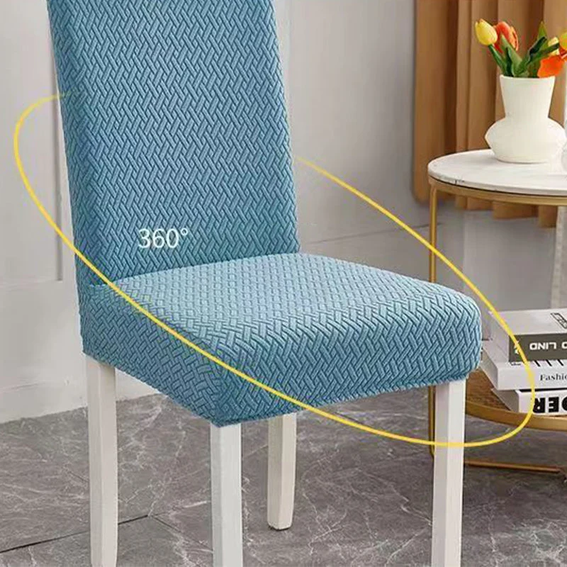 🪑 50 % Rabatt! Elegante Jacquard-Stuhlhusse mit Karomuster – Stretch Stuhlbezug für Esszimmerstühle