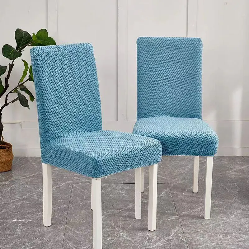 🪑 50 % Rabatt! Elegante Jacquard-Stuhlhusse mit Karomuster – Stretch Stuhlbezug für Esszimmerstühle