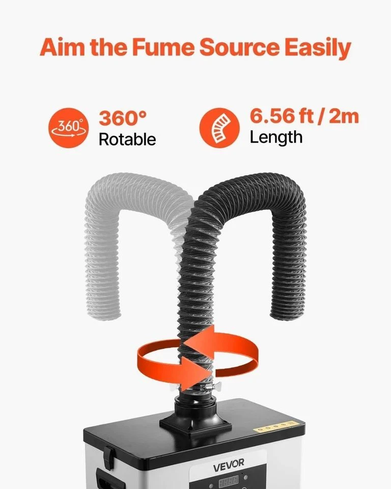 Schweißrauchabsauger 145W Lötrauchabsorber 510m³/h 10 Stufen HEPA Filter