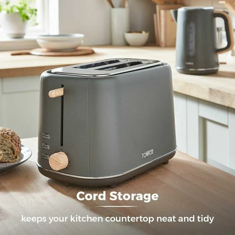 Tower Scandi 800W 2 Slice Toaster - Grau | T20027G