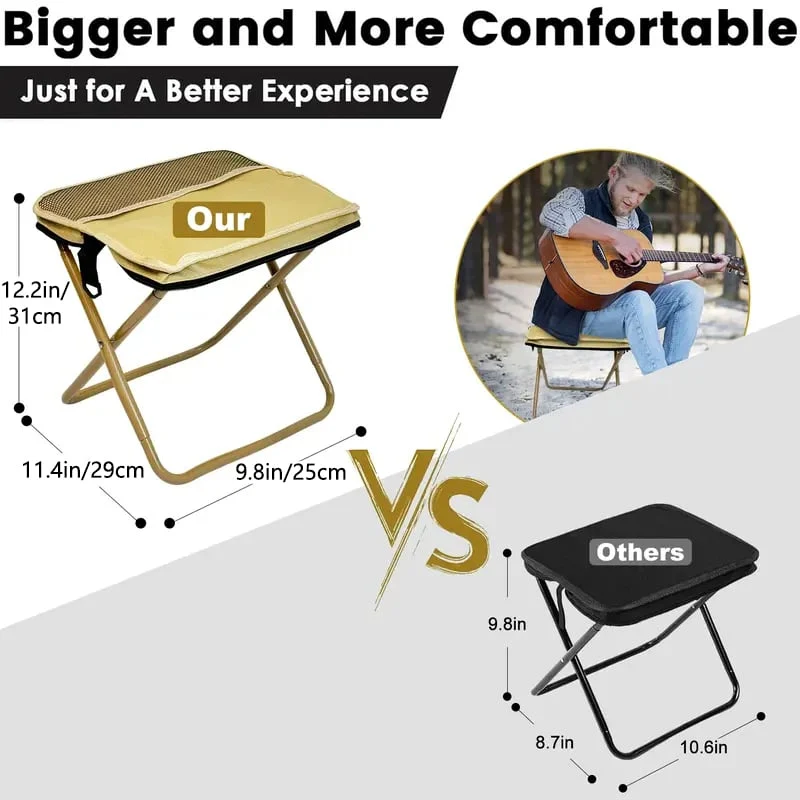 😍 50% Rabatt ULTRALEICHTER KLAPPHOCKER! 💎 Trägt 120kg & Passt in jeden Rucksack: Der perfekte Begleiter für Camping & Angeln