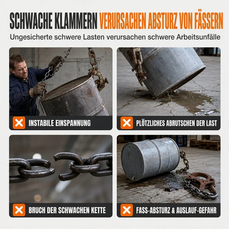 🛢️50 % RABATT✨Stabile Hebezange für Ölfässer – Hebevorrichtung für Gabelstapler und Kräne zum Heben von Stahl- und Metallfässern, robustes und sicheres Heben💥