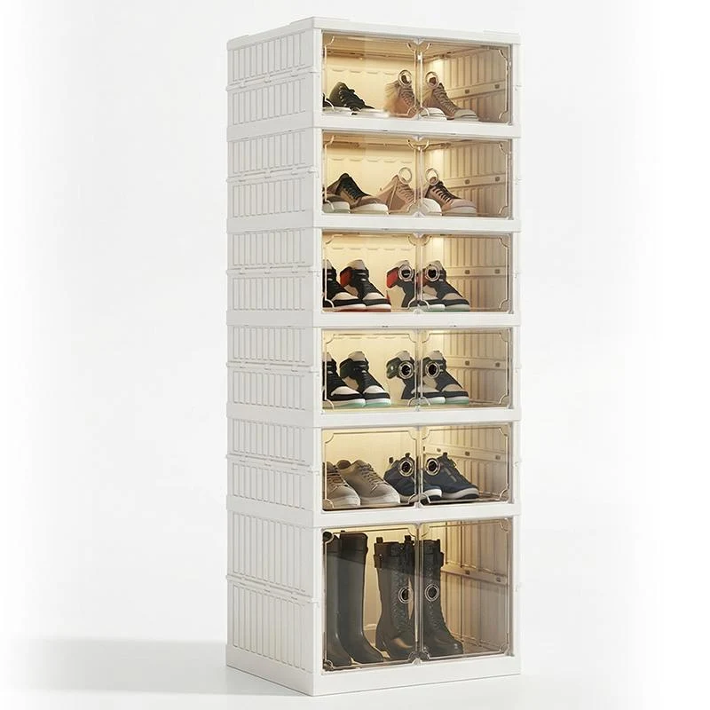 🥾50% OFF !!!⏰Foldable Installation-Free Shoe Cabinet with Clear Doors