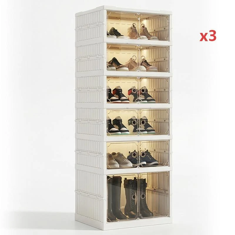 🥾50% OFF !!!⏰Foldable Installation-Free Shoe Cabinet with Clear Doors