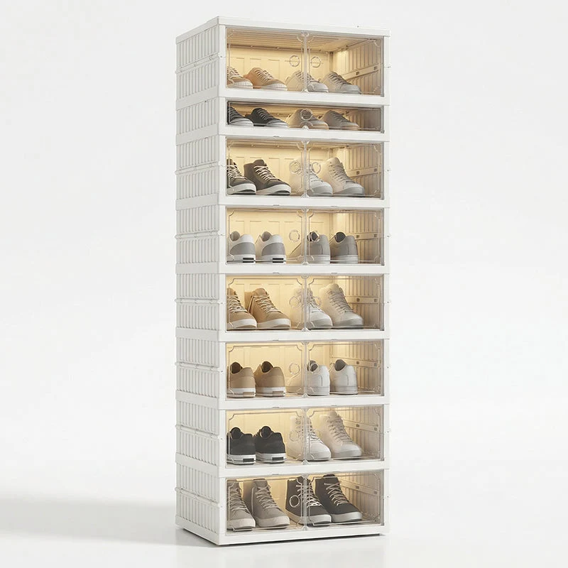 🥾50% OFF !!!⏰Foldable Installation-Free Shoe Cabinet with Clear Doors
