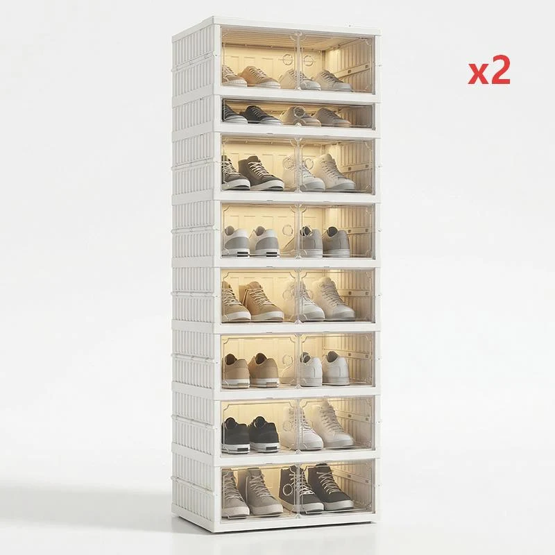 🥾50% OFF !!!⏰Foldable Installation-Free Shoe Cabinet with Clear Doors