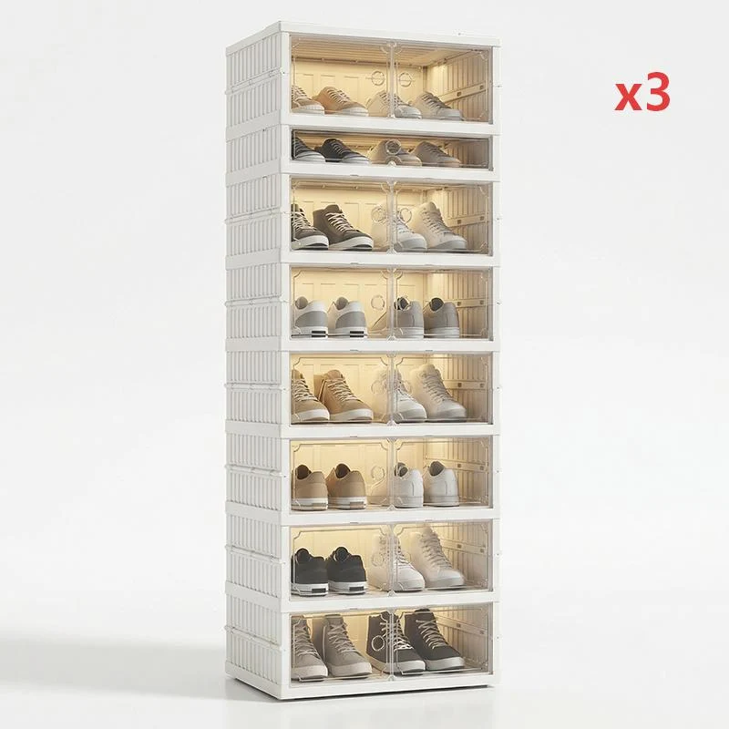 🥾50% OFF !!!⏰Foldable Installation-Free Shoe Cabinet with Clear Doors