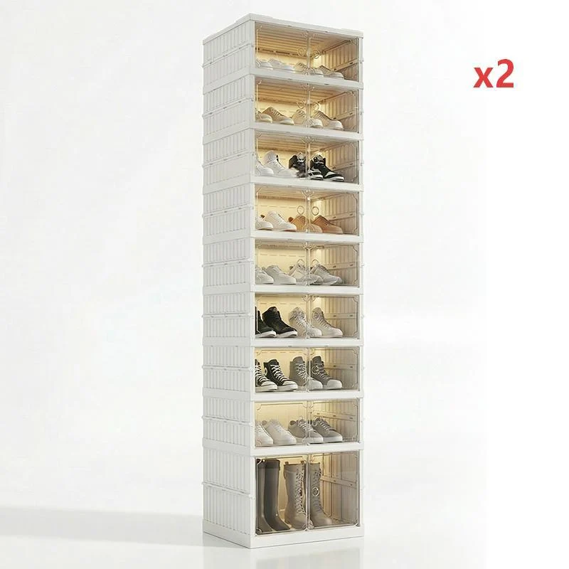 🥾50% OFF !!!⏰Foldable Installation-Free Shoe Cabinet with Clear Doors