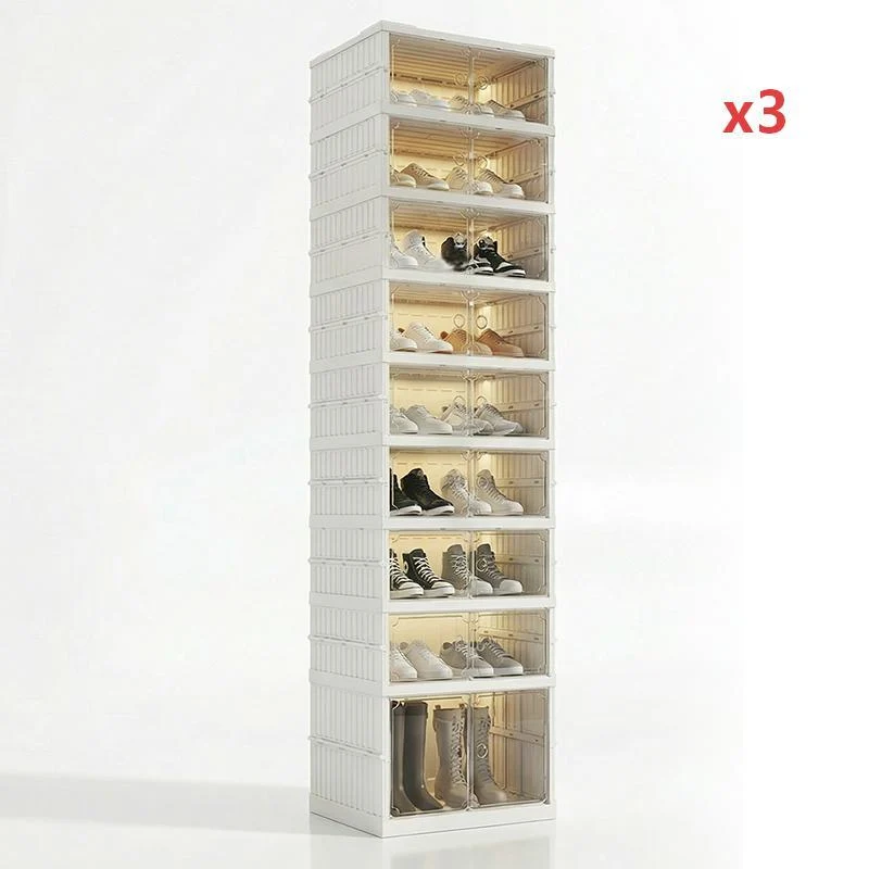 🥾50% OFF !!!⏰Foldable Installation-Free Shoe Cabinet with Clear Doors