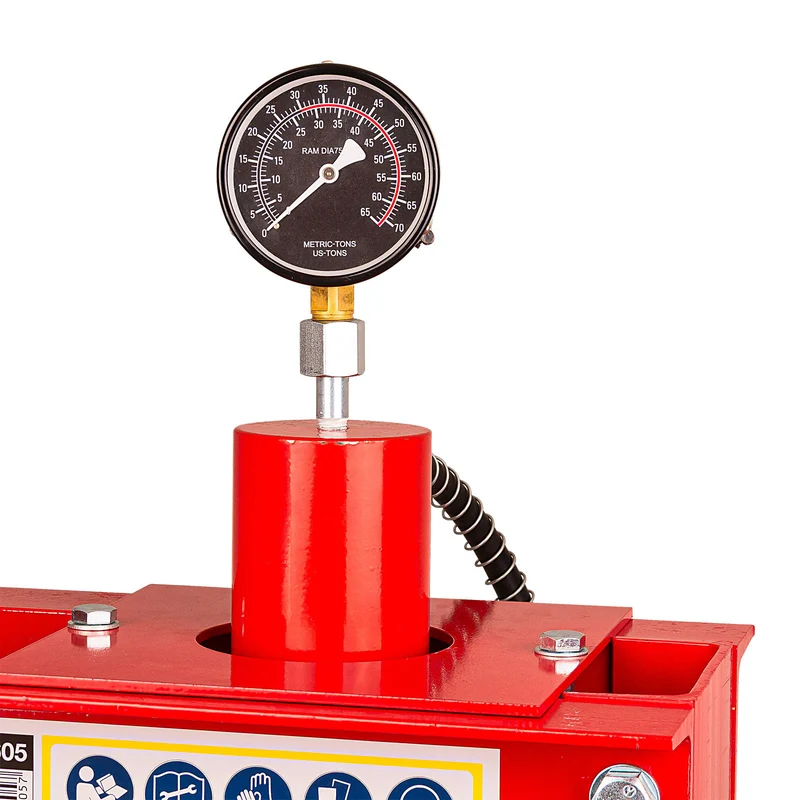 Werkstattpresse Hydraulikpresse Rahmenpresse Druckluft Manometer