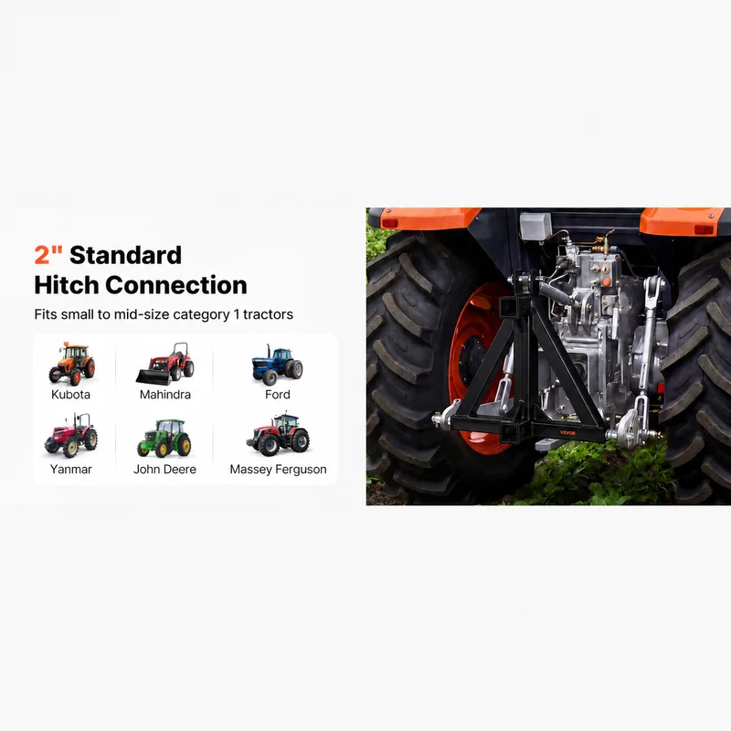 Dreipunkt Anhängerkupplung Aufnahme Traktor Kat 1 Adapter