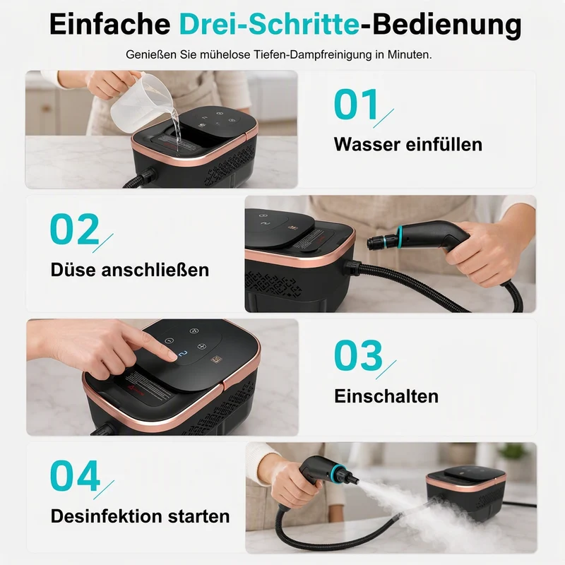 📢📢50% RABATT !♨️ Dampfreiniger mit Digitalanzeige – Hochdruck & Hochtemperatur, multifunktional für Küche, Bad & Haushalt