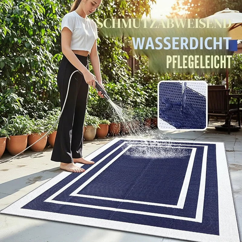 Outdoor Teppich Wetterfest 120x180cm Tragbar