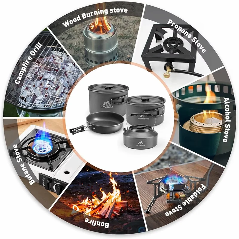27teilig Camping Kochset Outdoor Kochgeschirr Kochen Outdoor Camping