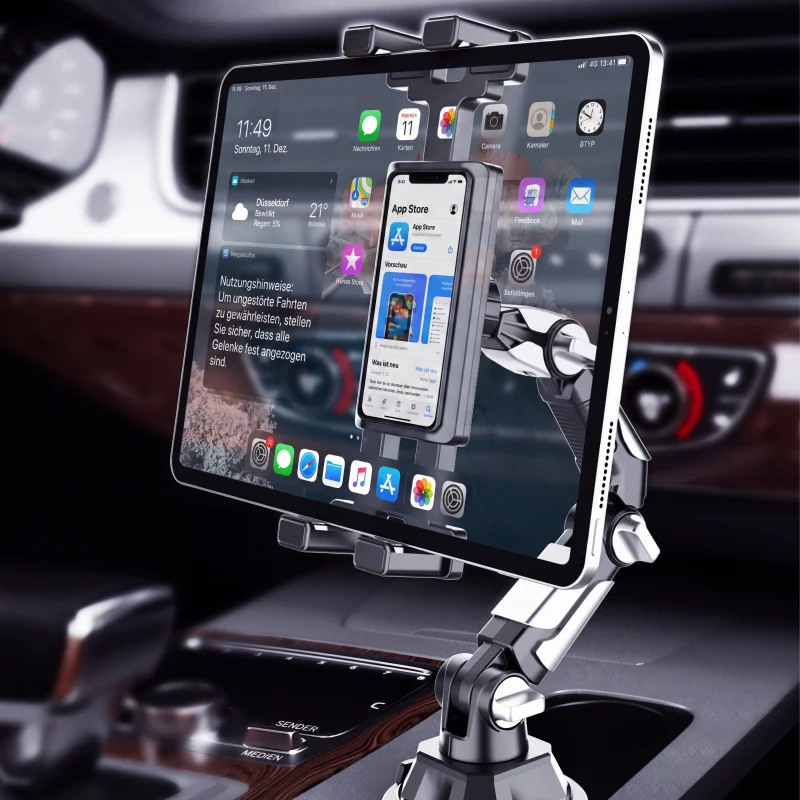🚗📱Faltbare Auto-Tablet-Halterung für den Getränkehalter