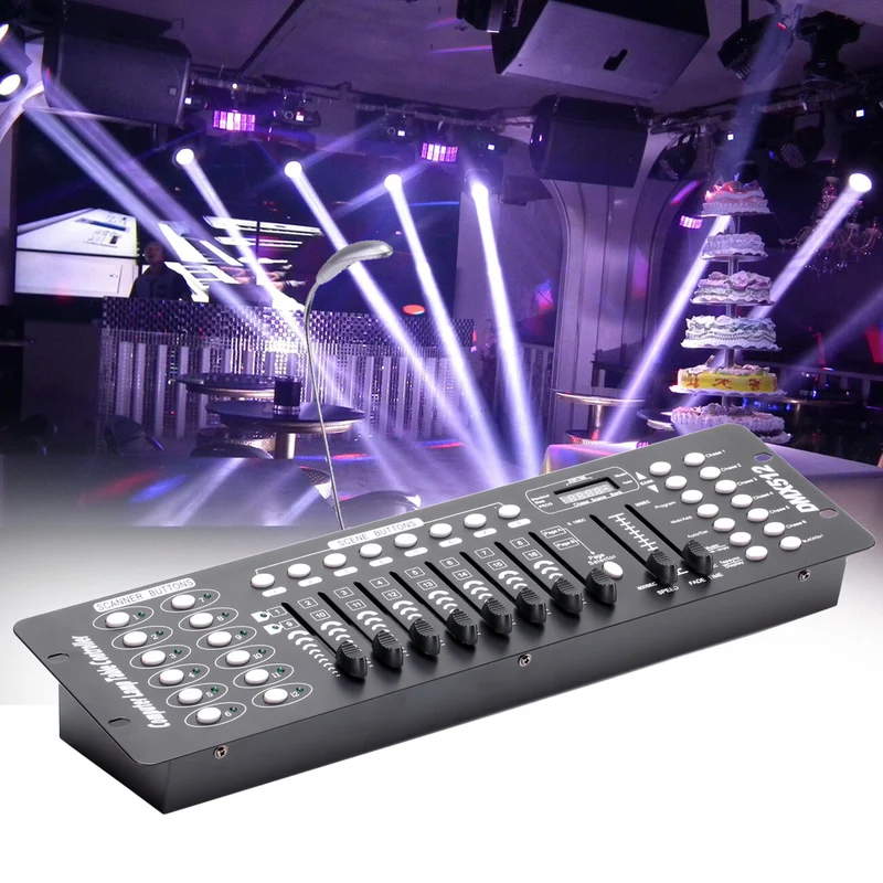 192 Kanäle DMX512 Controller Konsole 240 Szenen Lichtpult Bühnenlicht