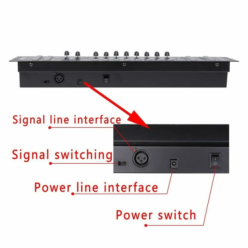 192 Kanäle DMX512 Controller Konsole 240 Szenen Lichtpult Bühnenlicht