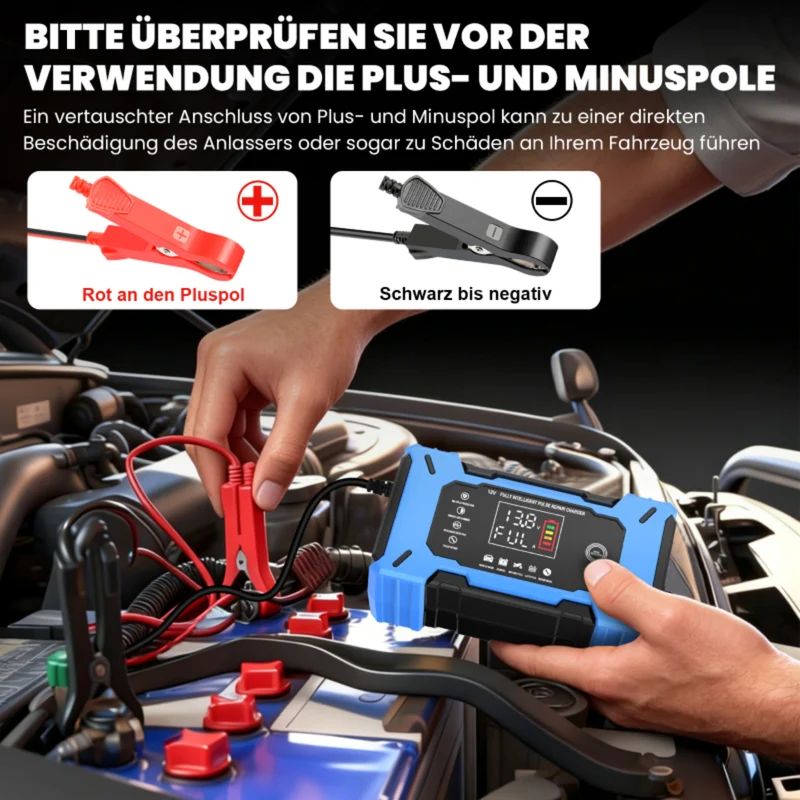 Batterieladegerät 12V 6A Auto Motorrad AGM GEL Impulsreparatur