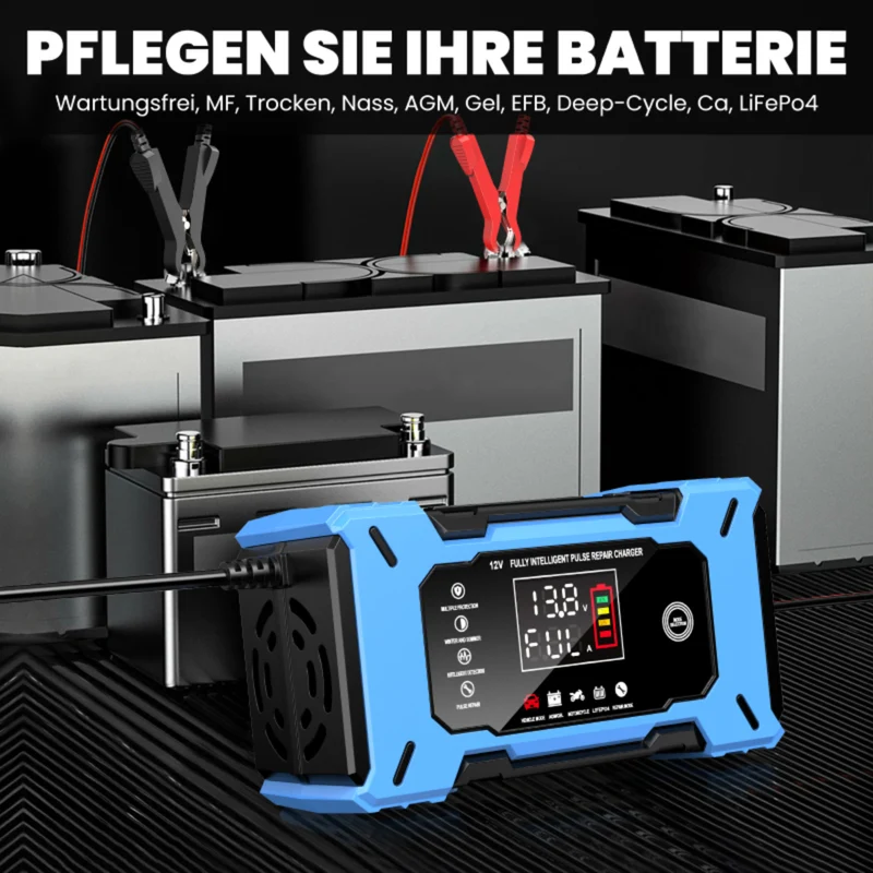 Batterieladegerät 12V 6A Auto Motorrad AGM GEL Impulsreparatur