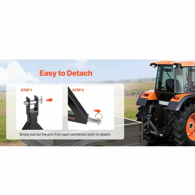 3-Punkt Anhängerkupplung Traktor 5,08cm 1360kg Dreipunktaufnahme