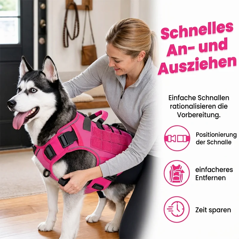 🐾 50% RABATT! 🛡️ Taktisches Hundegeschirr – Wasserabweisend & robuster Griff ✨