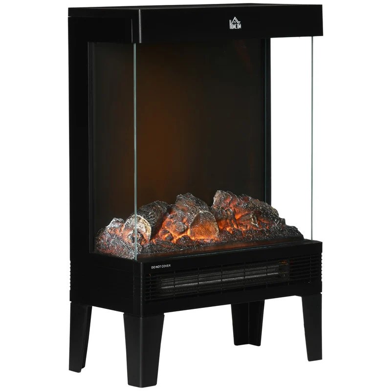 Elektrokamin 2000W Standkamin Heizung LED Flammeneffekt Thermostat Ofen