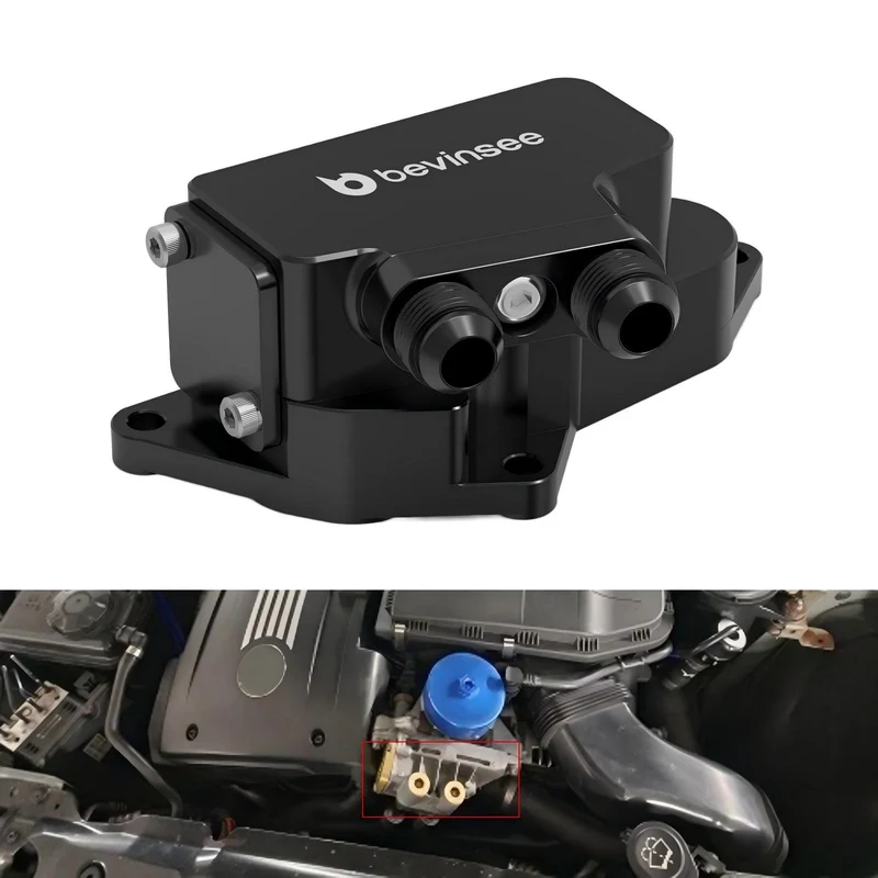 Ölkühler Thermostatgehäuse Adapter Billet Aluminium E90 E92 F30 N54 N55