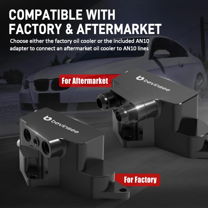 Ölkühler Thermostatgehäuse Adapter Billet Aluminium E90 E92 F30 N54 N55