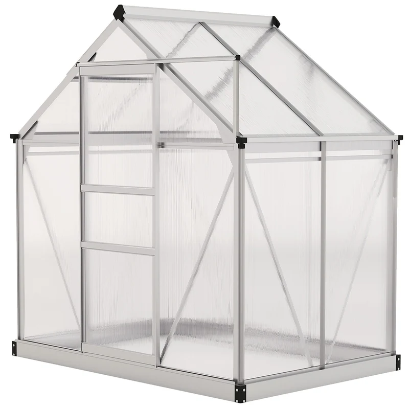 Gewächshaus Aluminium Treibhaus Dachfenster 190x132x201cm