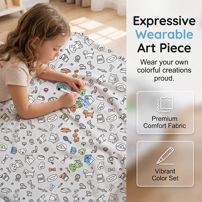 🎨 50% RABATT! 🖍️ Kuschel‑Mal‑Decken‑Set – Kreativ, weich & unterhaltsam ✨