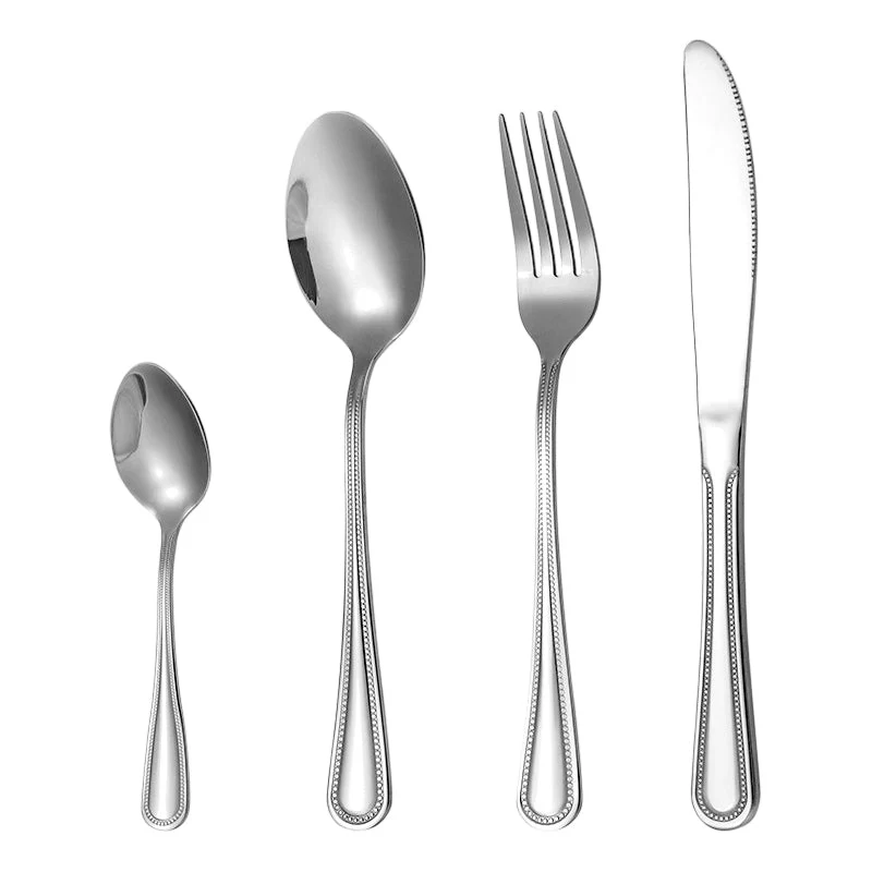 4-teiliges Besteck-Set aus Edelstahl