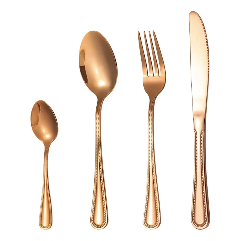 4-teiliges Besteck-Set aus Edelstahl