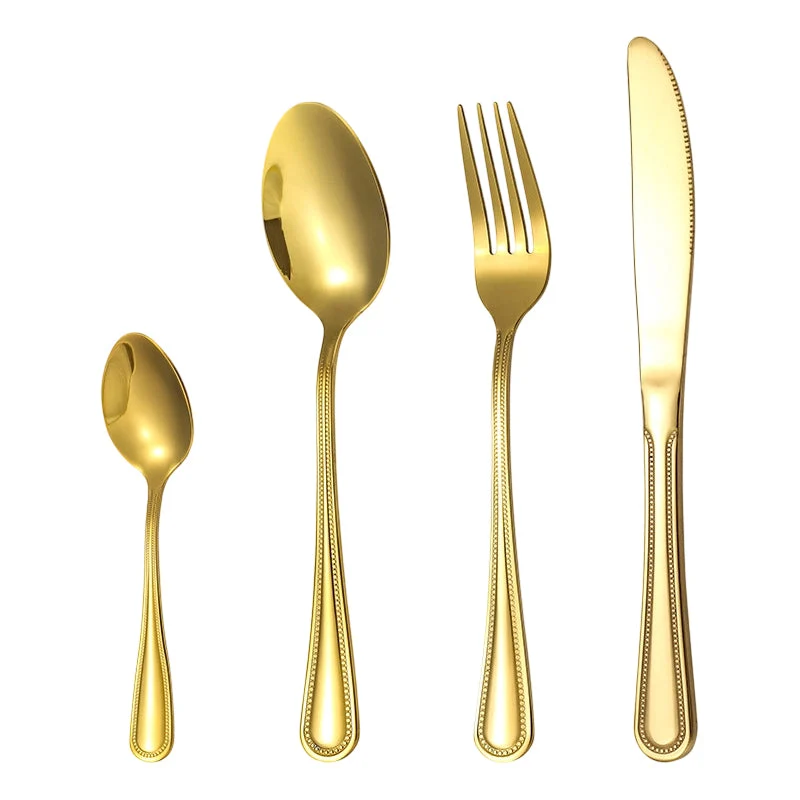 4-teiliges Besteck-Set aus Edelstahl
