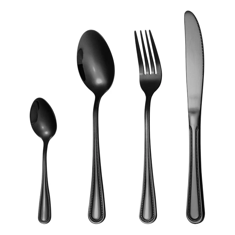4-teiliges Besteck-Set aus Edelstahl