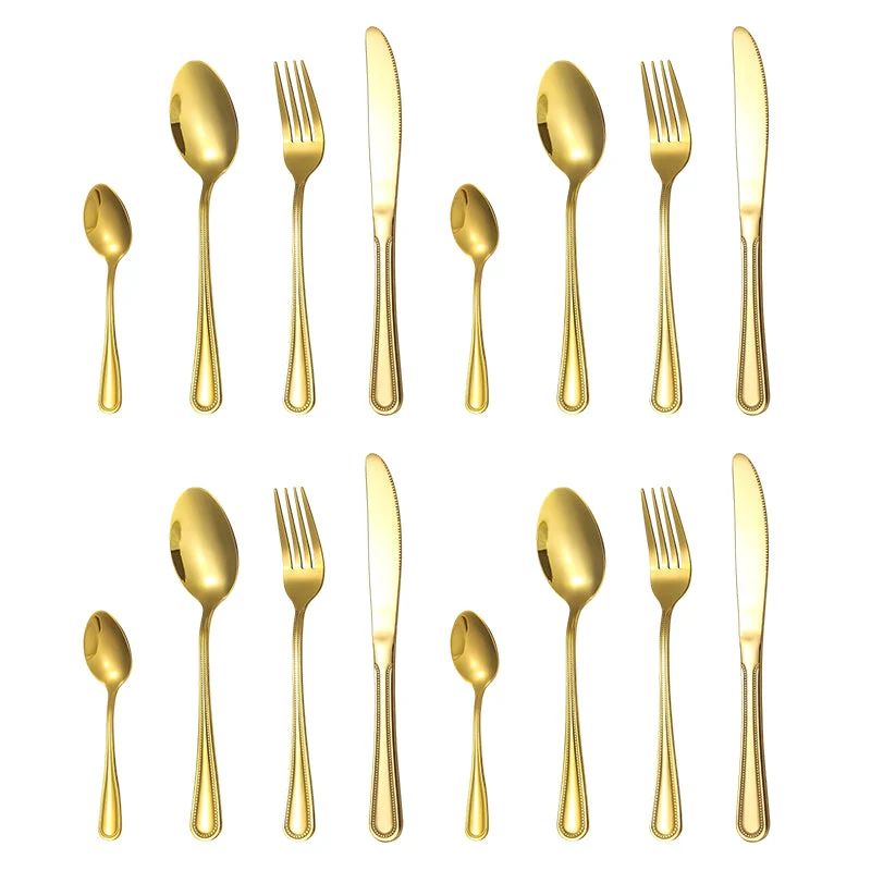 4-teiliges Besteck-Set aus Edelstahl
