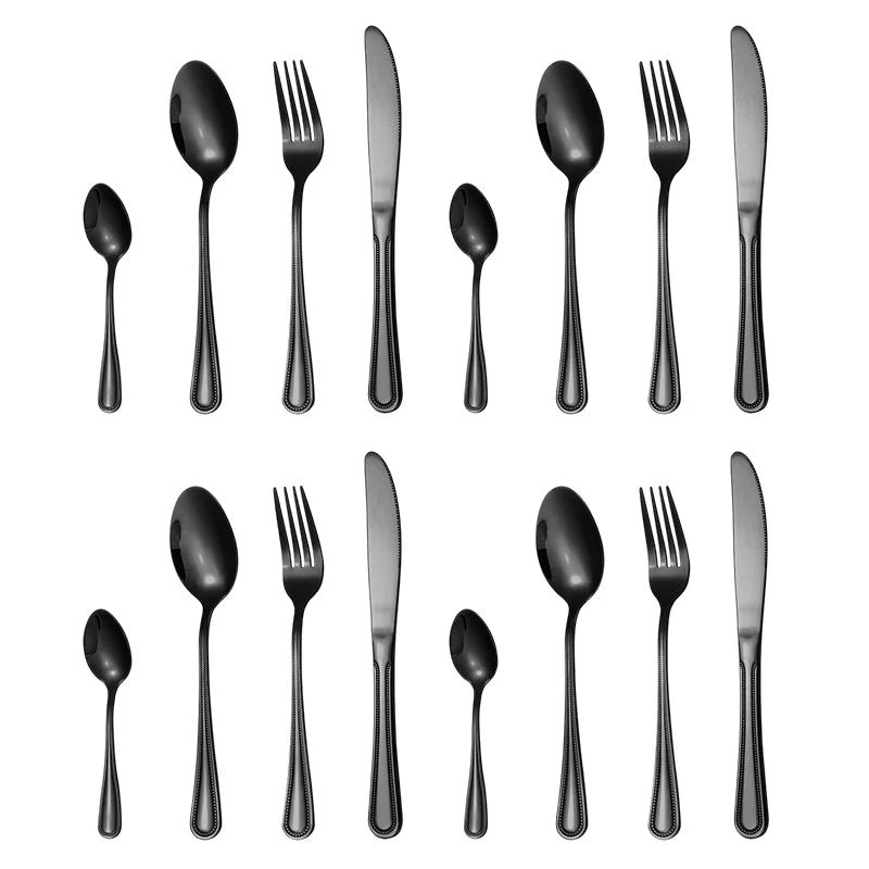 4-teiliges Besteck-Set aus Edelstahl