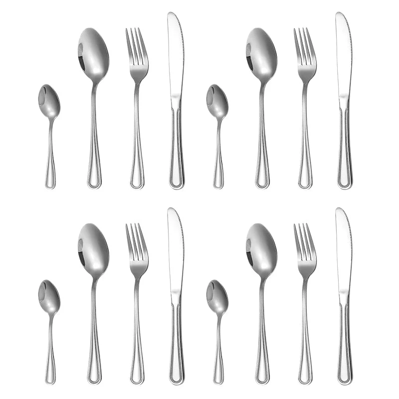 4-teiliges Besteck-Set aus Edelstahl