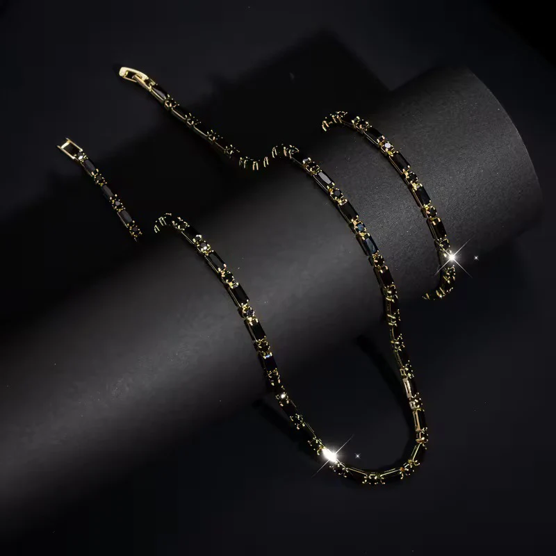 ✨ JETZT 50% RABATT! 💎 Funkelndes Schmuckset für Männer – Halskette & Armband – Kubischer Zirkonia – Perfekt für Alltag und Feier 🎁