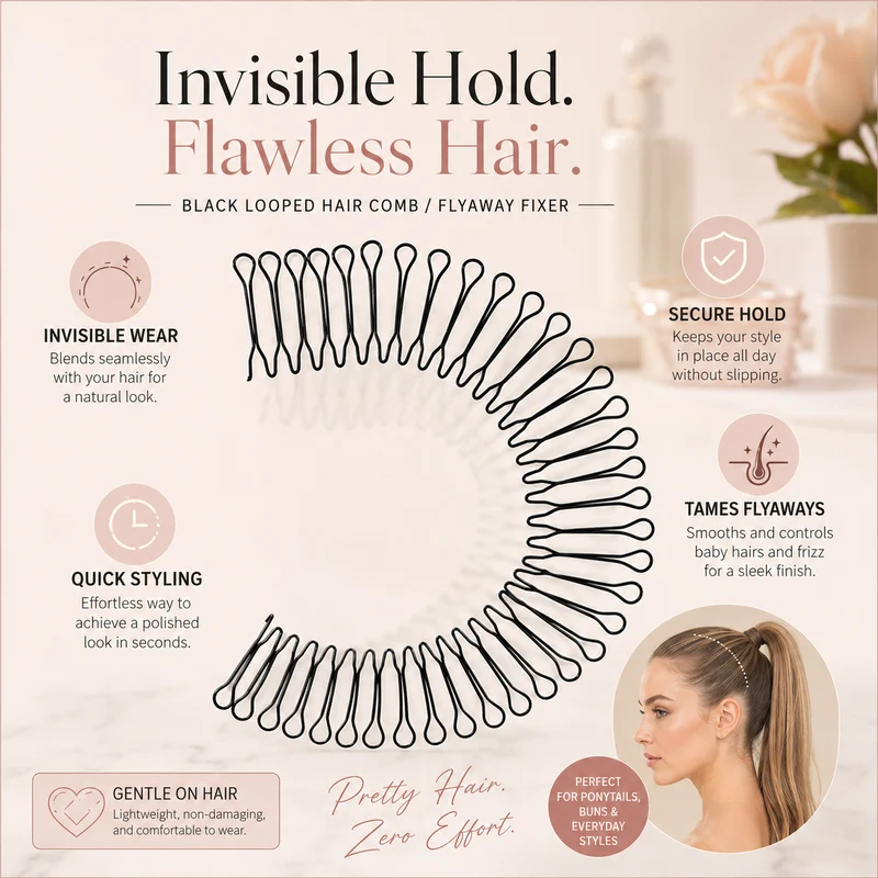 📢📢50 % Rabatt!!🥳 💞 50K+ VERKAUFT! 💇‍♀️✨ Flexibler, unsichtbarer Haarkamm – unsichtbar, flexibel und rutschfest – sorgt sofort für perfekten, sicheren Halt! 🌟