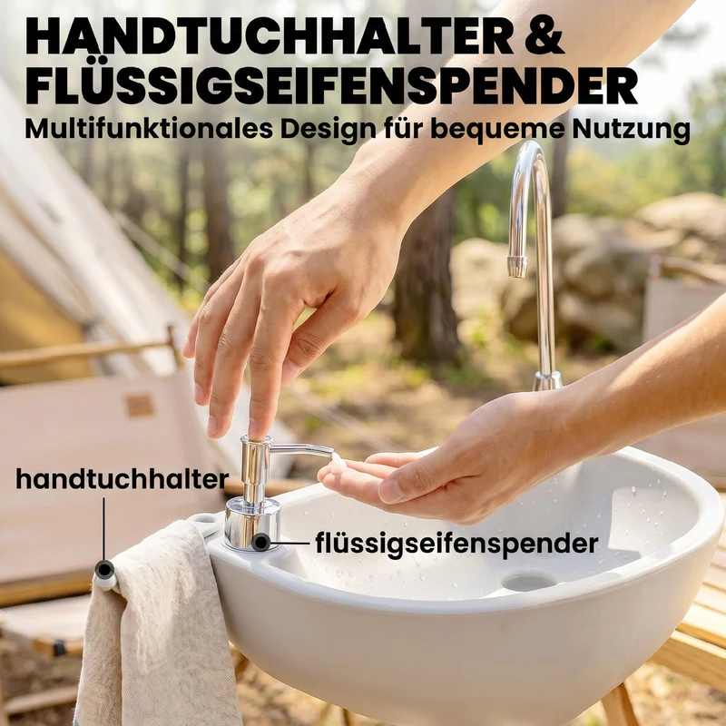 Camping Waschbecken Handwaschbecken Auffangbehälter Abwasser